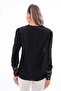 Plus Size Guipure Lace Women's Crepe Shirt - G0053 - 5