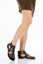 Women's Genuine Leather Zippered Bodrum Sandals 6255