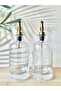 Glass Oil Pot with Gold Head 500ml
