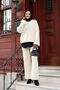 Women's Islamic Clothing Ribbed Patterned and Crew Neck Spanish Sleeve Tunic Knitwear Pantalon Double Set - 6