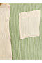 Textured Color Block Shirt with Turn-Up Sleeve - 3