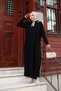 Women's Hijab Clothing Shirt Collar Skirt with Slit and Buttoned Front Dress with Pantalon Double Set - 8