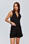 Straight Cut Black Women's Vest - 2
