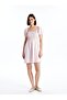 Xside Pink Square Neck Plaid Short Sleeve Women's Dress (S4)