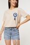 Crochet Knit Detailed Evil Eye Bead T-Shirt - 7