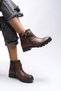 Gaenledha Women's Ribbon and Stone Detailed Boots Tan Skin - 3