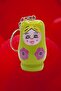 Wooden Matryoshka Doll Keychain Green 5cm Large Size - 4