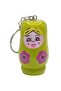 Wooden Matryoshka Doll Keychain Green 5cm Large Size