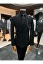 Black Double-Breasted Slim Fit Suit