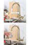 Kitchen Sink Faucet with Dual Flow Water Filtration Outlet, Spiral Spray Nozzle, 7-Year Warranty, Imported, Matte Gold. - 4