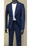 Suit Slim Fit Casual Sports Jacket Trousers Navy Blue - 3