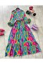 Viscose Patterned Hoop Dress - 4339