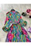 Viscose Patterned Hoop Dress - 4339 - 2