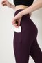 Women's Burgundy High-Waist Double-Pocket Push-Up Shaping Sculpting Tight Sports Leggings