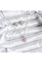 PinK Zircon Stone Heart model Women's NecKLace and EarrinG Set - 316L SteeL Chain SiLver - 2