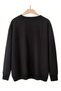 Women's Heart Printed Crew Neck Sweatshirt - 2