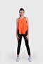 Women's Side Slit Sports Athlete Top Orange Hlv1349 - 3