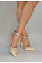 Satin Stone Evening Dress Shoes - 7