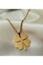 Jewellry Store Model Long Twist Rope Chain Four Leaf Steel Clover Necklace Luck Necklace - 3