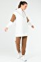 Ecru Regular Cotton Hooded Women's Tracksuit Tunic Set Sa2630 - 6