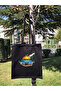 Black Premium Dtf Interlining Fabric Jerusalem Cloth Bag - 2