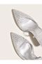 Gale Pearl Detail Open-Back Heeled Shoes - 5