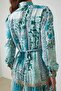 Green Floral Ethnic Printed Dress - 6