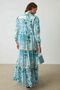 Green Floral Ethnic Printed Dress - 7