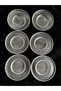 6 Pieces of Glass Tea Plates, Compatible with Elysia Cups, Set of 6 Stylish Design Tea Plates
