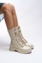 Khervikh Women's Long Boots 00121470 Beige