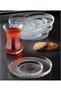 6 Pieces of Glass Tea Plates, Compatible with Elysia Cups, Set of 6 Stylish Design Tea Plates - 3