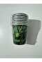 Hulk Green Giant Hulk Plate Cup Flame Concept Birthday Party Set for 8 People - 4