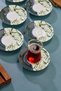 Special Series 12.5 cm Porcelain Alaçatı Patterned 6-Piece Tea Plate - 3