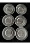 6 Pieces of Glass Tea Plates, Compatible with Elysia Cups, Set of 6 Stylish Design Tea Plates - 8