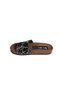 Yazkiş Women's Black Platinum Glittery Flat Sole Slippers with Stones - 3