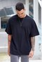 Men's Clothing Plain Unprinted Comfortable Fit Cotton T-Shirt - 5
