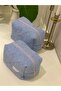 Blue Towel Fabric - Cosmetic Makeup Bag, Super Size 22x10x13 - 6