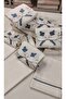100% Cotton Satin Embroidered Duvet Cover Set - Double |   Elegant Dowry Set) 6 Pieces - 6