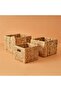 Wicker Square Thick Braided Basket S 24X24X20 cm Natural - 2