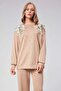 Hatunatila Special Fabric Double Set with Flower Detail on the Shoulder - 7855