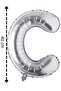 Foil Balloon Letter C Helium Balloon 40 Cm Silver Color