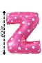 Foil Balloon Letter Z Helium Balloon 40 Cm Pink Color