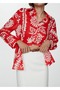 Wide cut printed shirt - 6