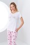 24147 Women's Printed Bottom Patterned Pajama Set - 5