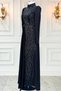 Hijab Clothing Mira Satin Fabric Digital Bsn Stone Prints Dress Hijab Evening Dress - 2