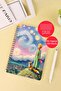 Little Prince Drawing Themed A5 Spiral School Notebook 50 Sheets 100 Pages - Ruled