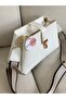 Belted Shoulder Bag with Strap, Lock Detail, and Interior Compartments - 2