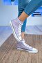 Long Lilac Linen Unisex Sneaker - Sports Shoes - 2