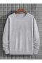Soft Comfortable Molded Crew Neck Cotton Sweatshirt - Plain Unprinted
