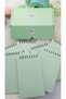 8-Piece Checkered Notebook Set Colorful Notebook 9 X 15 cm 50 Sheets Spiral Notebook School Notebook Green